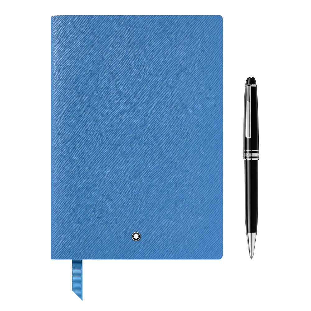 Montblanc Meisterstuck Platinum BP And Notebook 146 Technicolor Blue 124172