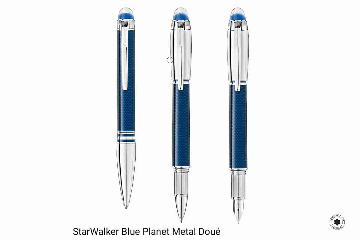 Bút dạ bi Montblanc Starwalker Doue Blue Planet Metal Fineliner MB125285