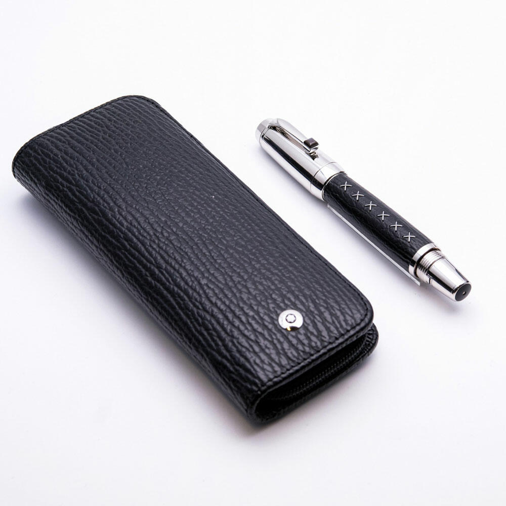 Bút dạ bi Montblanc Boheme Black Sharkskin Rollerball Pen 3825