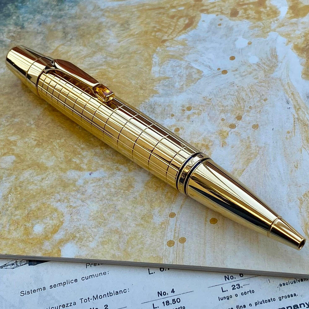 Bút bi MontBlanc Boheme Solitaire Gold Plated Citrine Ballpoint Pen 7514