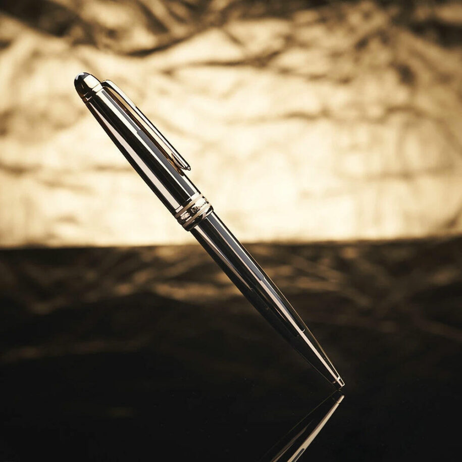 Refurbished Montblanc Meisterstuck Solitaire Gold & Black Ballpoint Pen - discount 35981