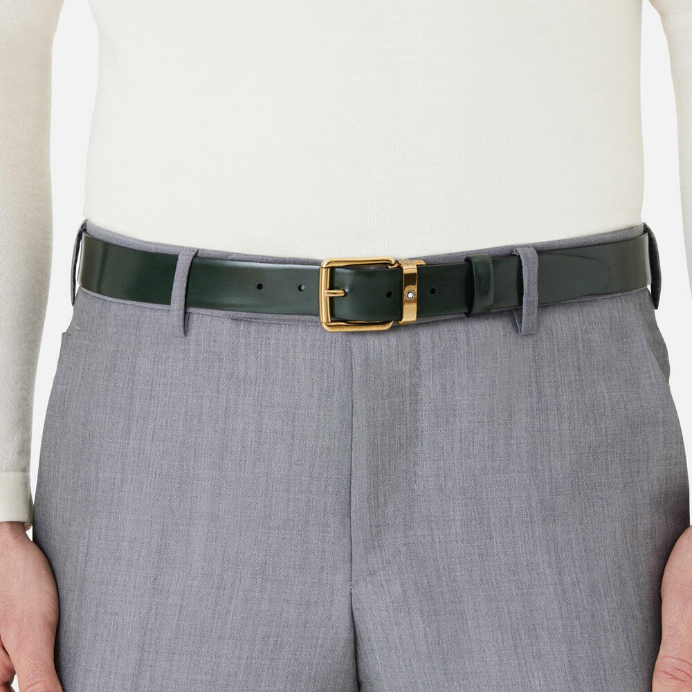Thắt lưng Montblanc Brushed Green 30mm Leather Belt MB129454