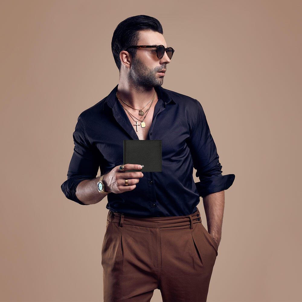 Ví da Montblanc Sartorial Wallet 8cc Black MB113211